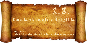Konstantinovics Brigitta névjegykártya